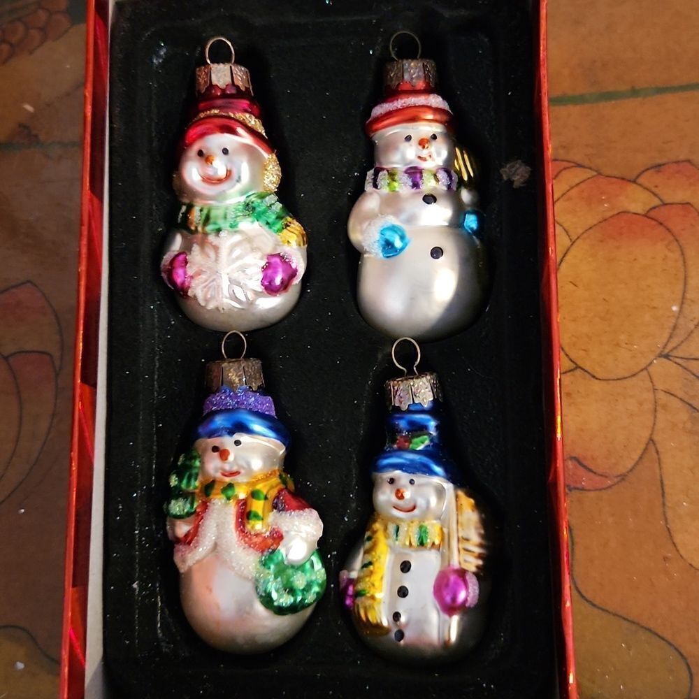Snowman Ornaments Set of 4